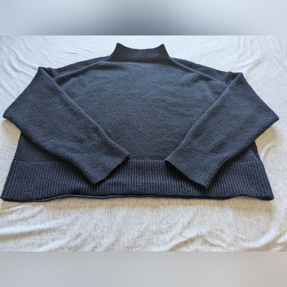 Lululemon Brushed Cotton Merino Blend Mockneck in True Navy - Picture 8 of 16